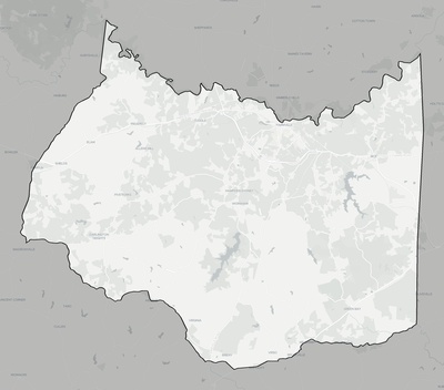 Prince Edward County VA county basemap context