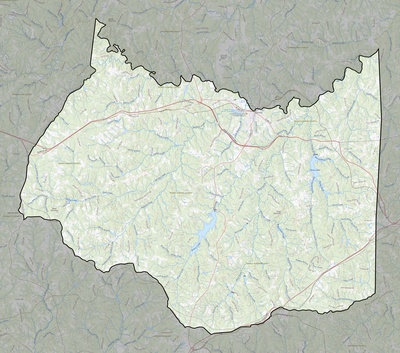Prince Edward County VA USGS topo map