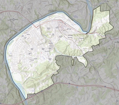 Radford County VA USGS topo map