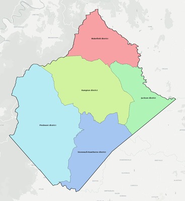 Rappahannock County VA townships and subdivisions map