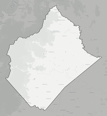 Rappahannock County VA county basemap context