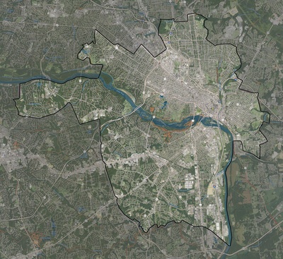 Richmond County VA USGS imagery and topo map