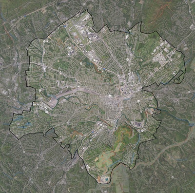 Roanoke County VA USGS imagery and topo map