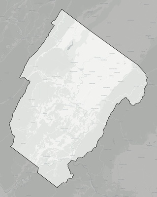Rockbridge County VA county basemap context