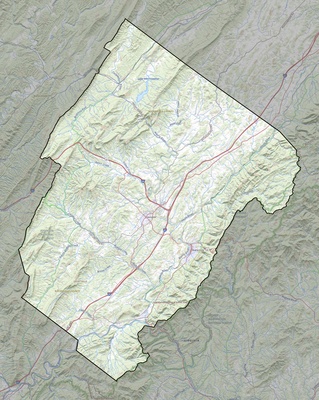 Rockbridge County VA USGS topo map
