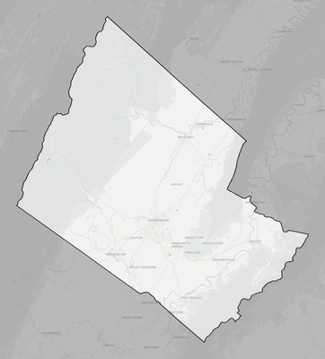 Rockingham County VA county basemap context