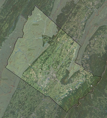Rockingham County VA USGS imagery and topo map