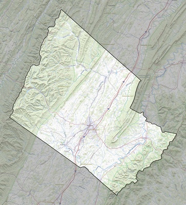 Rockingham County VA USGS topo map
