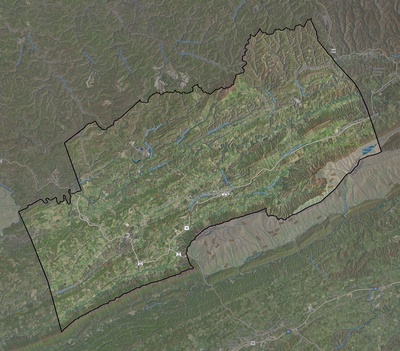 Russell County VA USGS imagery and topo map