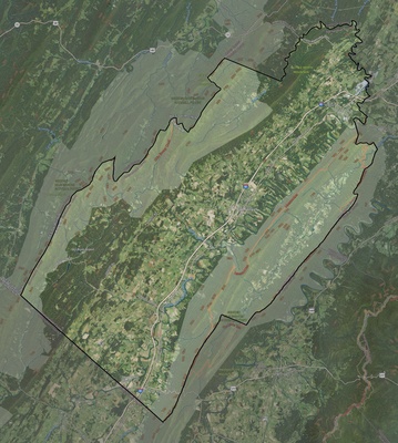 Shenandoah County VA USGS imagery and topo map