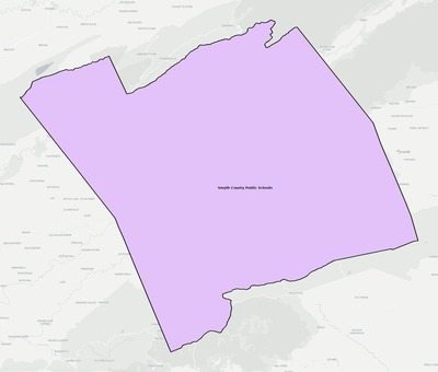 Smyth County VA school district boundaries map