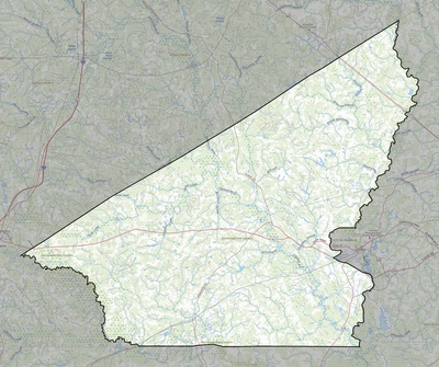 Southampton County VA USGS topo map