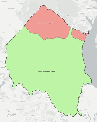 Stafford County VA school district boundaries map