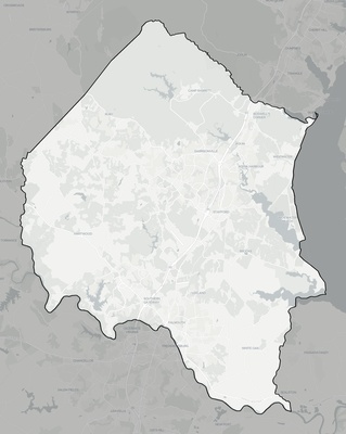 Stafford County VA county basemap context