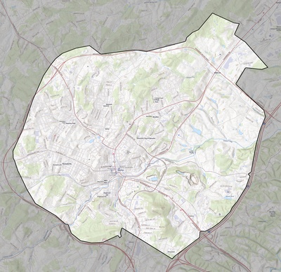 Staunton County VA USGS topo map