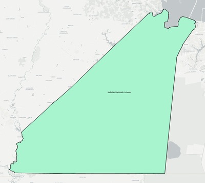 Suffolk County VA school district boundaries map