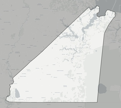 Suffolk County VA county basemap context