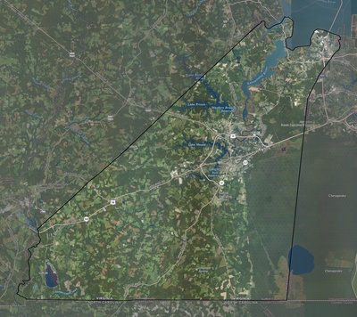 Suffolk County VA USGS imagery and topo map
