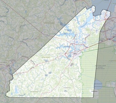 Suffolk County VA USGS topo map