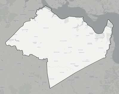 Surry County VA county basemap context