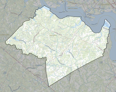 Surry County VA USGS topo map