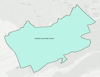 Tazewell County VA school district boundaries map