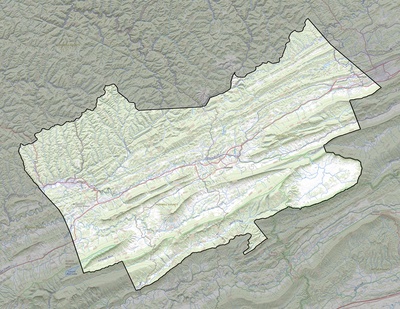 Tazewell County VA USGS topo map