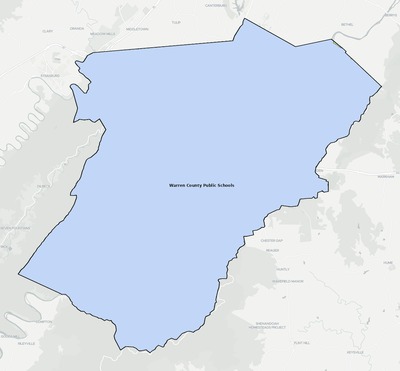 Warren County VA school district boundaries map