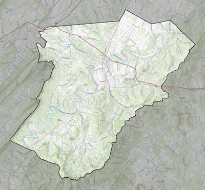 Warren County VA USGS topo map