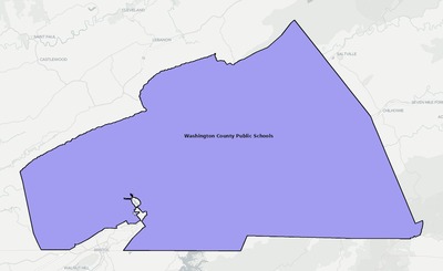 Washington County VA school district boundaries map