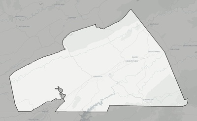 Washington County VA county basemap context