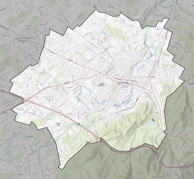 Waynesboro County VA USGS topo map