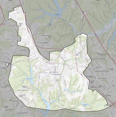 Williamsburg County VA USGS topo map