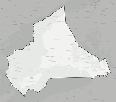 Wise County VA county basemap context