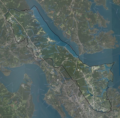 York County VA USGS imagery and topo map