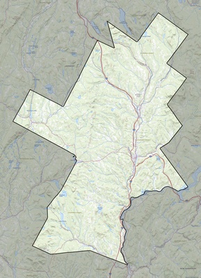 Caledonia County VT USGS topo map