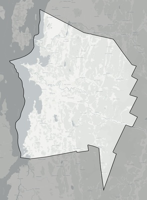 Chittenden County VT county basemap context