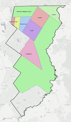 Essex County VT school district boundaries map