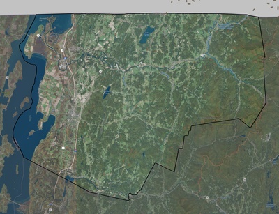 Franklin County VT USGS imagery and topo map