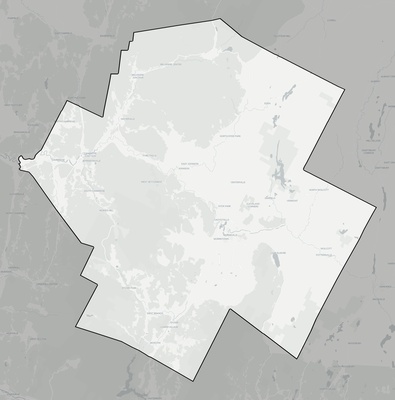 Lamoille County VT county basemap context