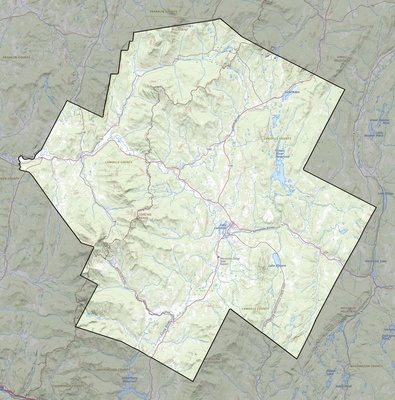 Lamoille County VT USGS topo map