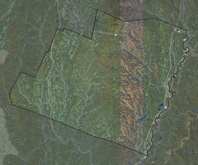 Orange County VT USGS imagery and topo map