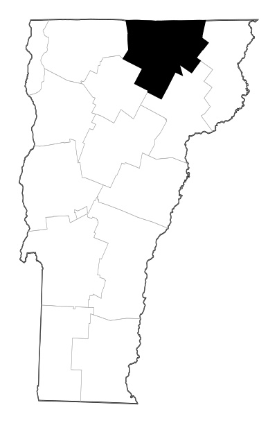 Orleans County in Vermont