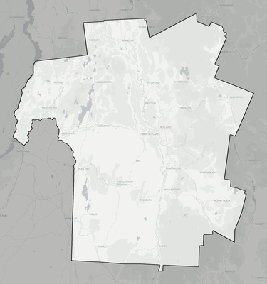 Rutland County VT county basemap context