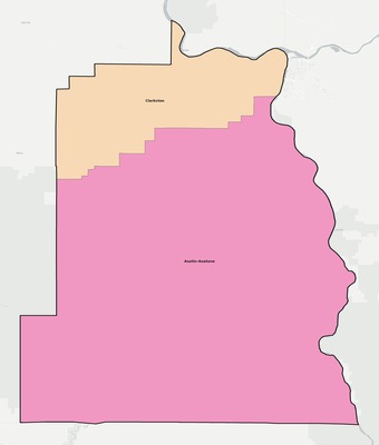Asotin County WA school district boundaries map