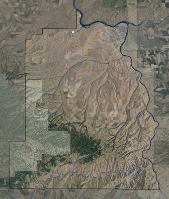 Asotin County WA USGS imagery and topo map