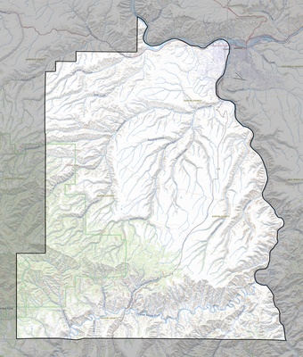 Asotin County WA USGS topo map