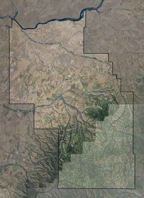 Columbia County WA USGS imagery and topo map