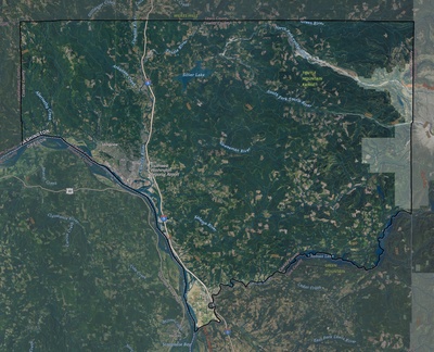 Cowlitz County WA USGS imagery and topo map