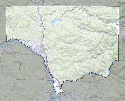 Cowlitz County WA USGS topo map